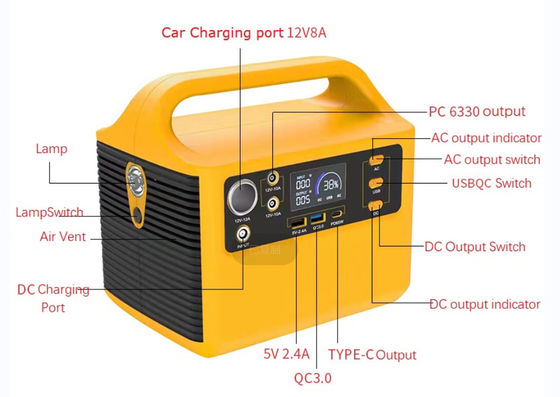 Ηλιακή μπαταρία γεννήτριας λιθίου LFP 300W 500W Επείγουσα παροχή ενέργειας